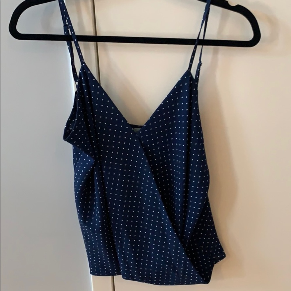 Polka Dot tank with a cute fold over